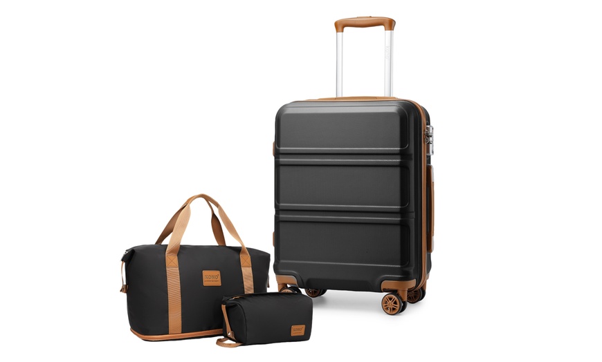 Image 2: Set de bagages 3 pièces : valise, sac de voyage et trousse de toilette