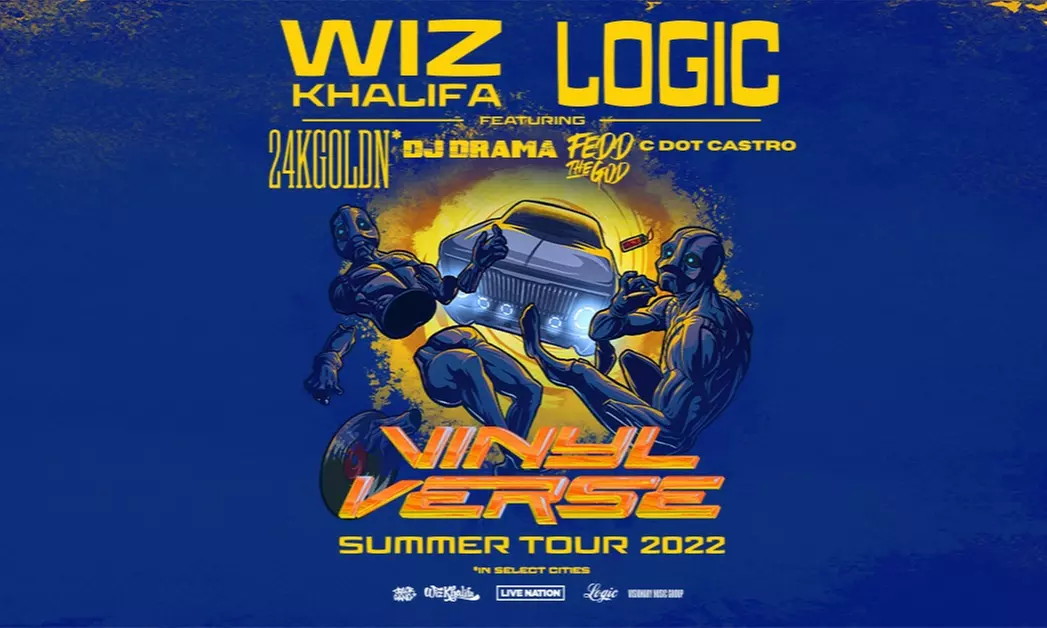 Wiz Khalifa and Logic: Vinyl Verse Tour 2022 on August 25 at 6:30 p.m. - Primary Image