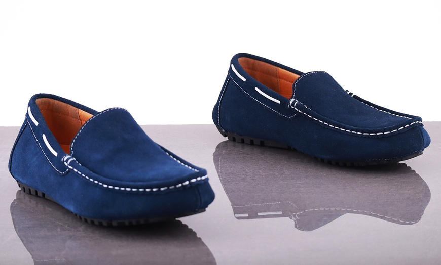 Image 5: Men's Leather Suede Loafers