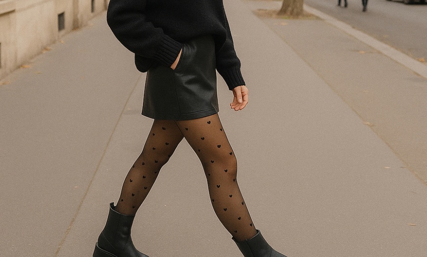 Image 8: Collants thermiques effet peau doublés polaire