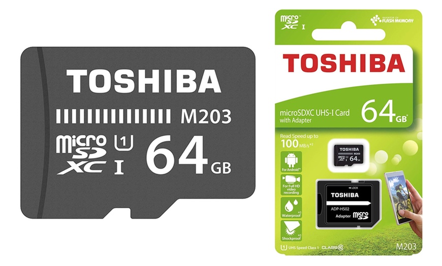 Image 5: Toshiba MicroSD Card with Adapter