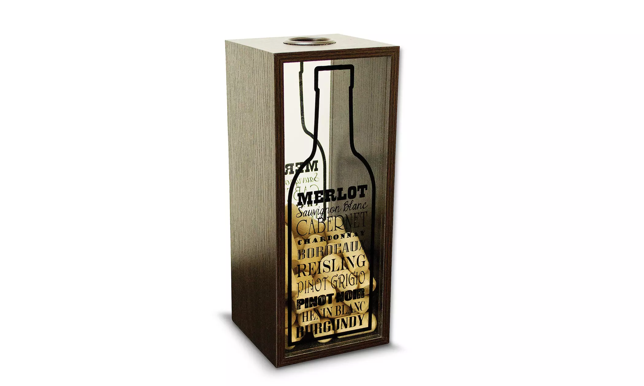 Wooden Tabletop Wine-Cork Collector - Primary Image