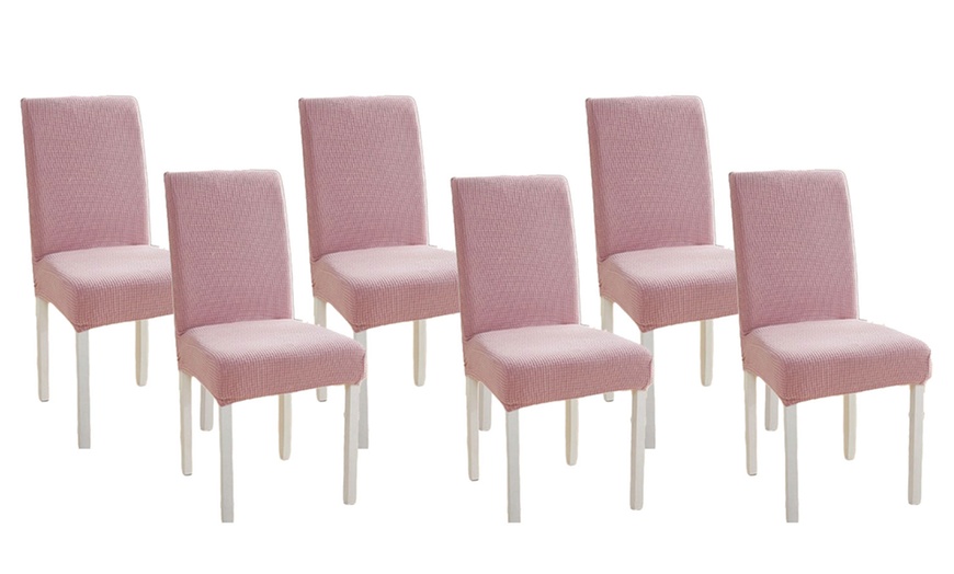 Image 23: Two, Four or Six Stretchable Dining Chair Covers