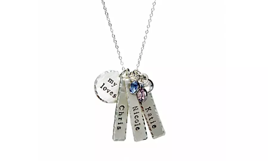 Engraved Necklace Made with Swarovski Elements from ByHannahDesign (Up to 55% Off) - Second Medium