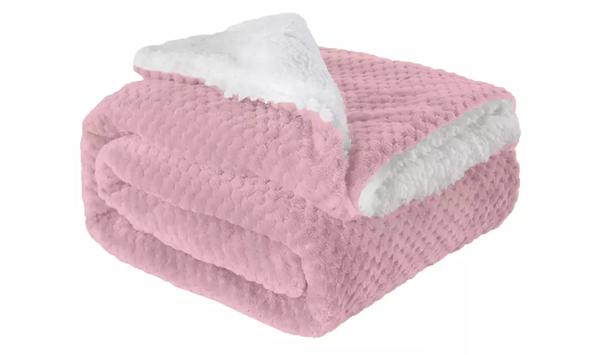 Coperta elegante in sherpa lavorato a maglia