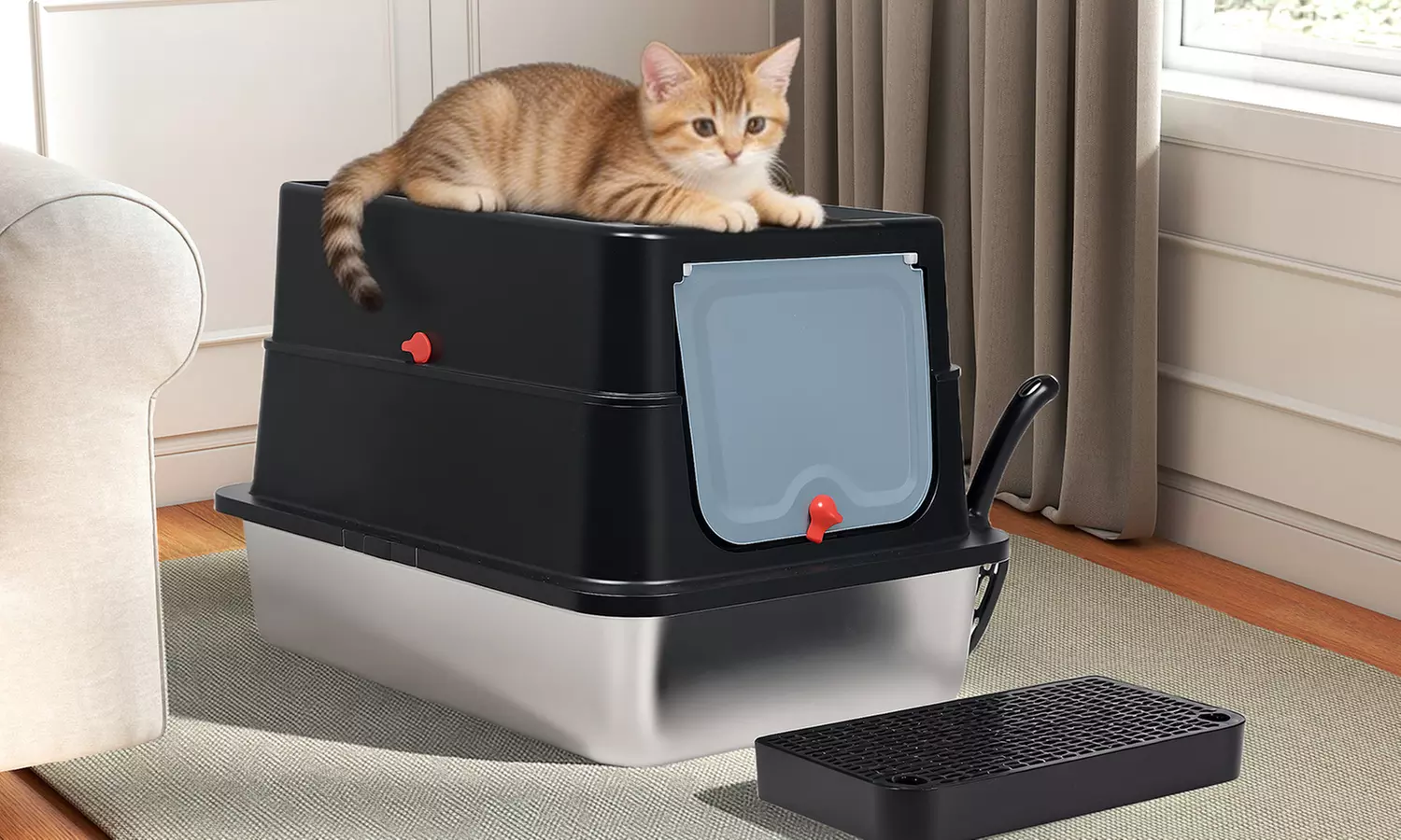 Skylos Stainless Steel Cat Litter Boxes
