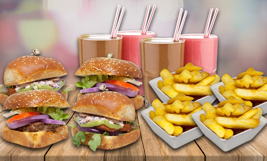 Image 2: Burger, Fries and Milkshake 