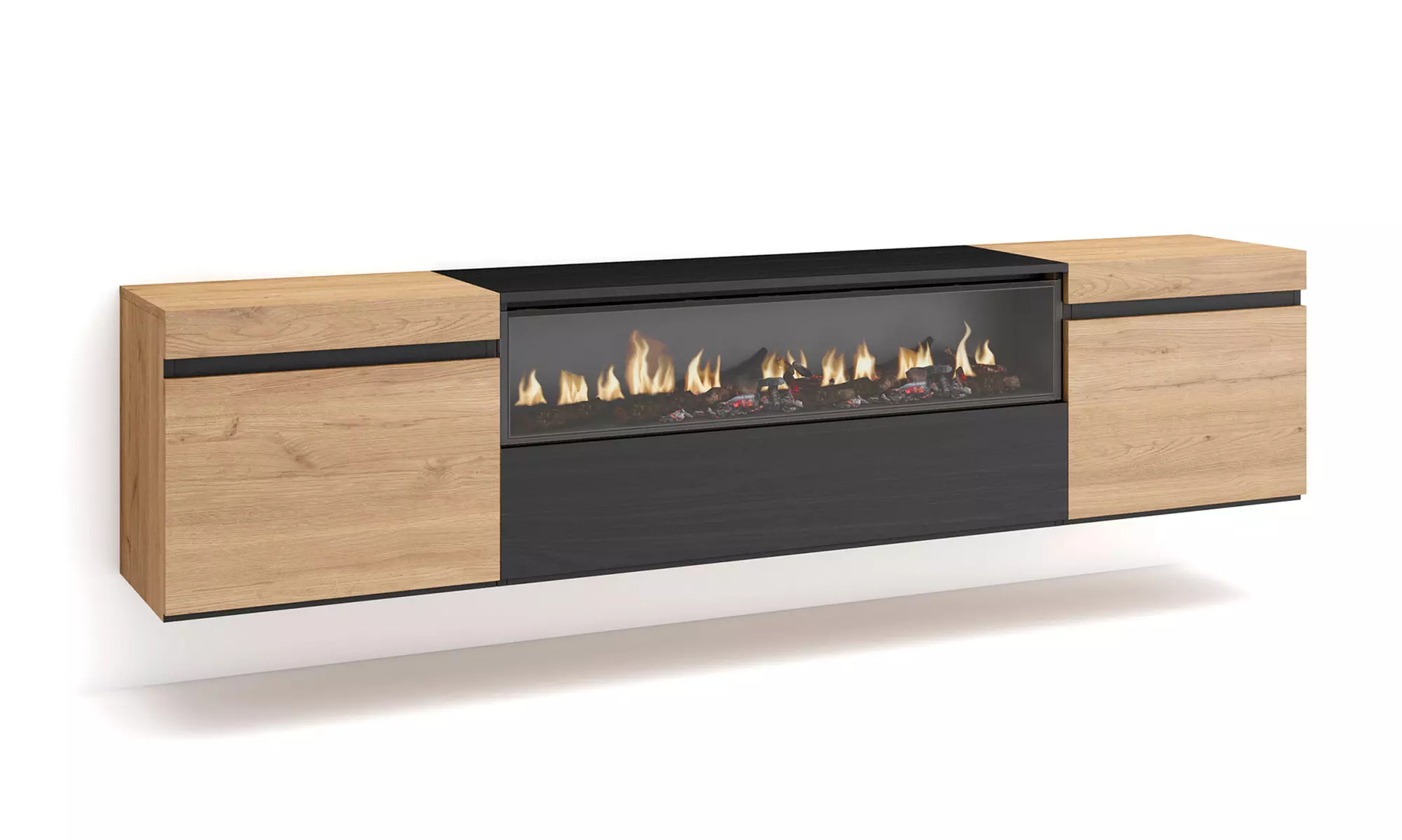 TV-Schrank mit/ohne LED-Elektrokamin