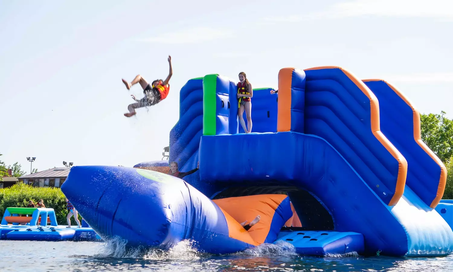 Enjoy Inflatable Aqua Park Entry on an Idyllic Lake in Essex