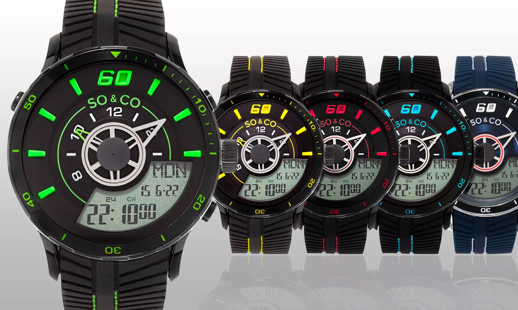 So & Co New York Men's Analog-Digital Sport Watch - Primary Image