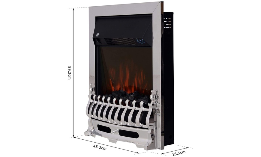 Image 42: HomCom Indoor Fireplace Heater