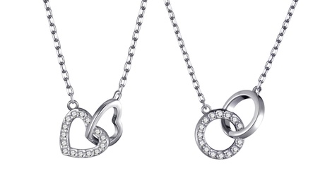 1 o 2 collane Philip Jones Link con cristalli di Swarovski® disponibile in 2 modelli