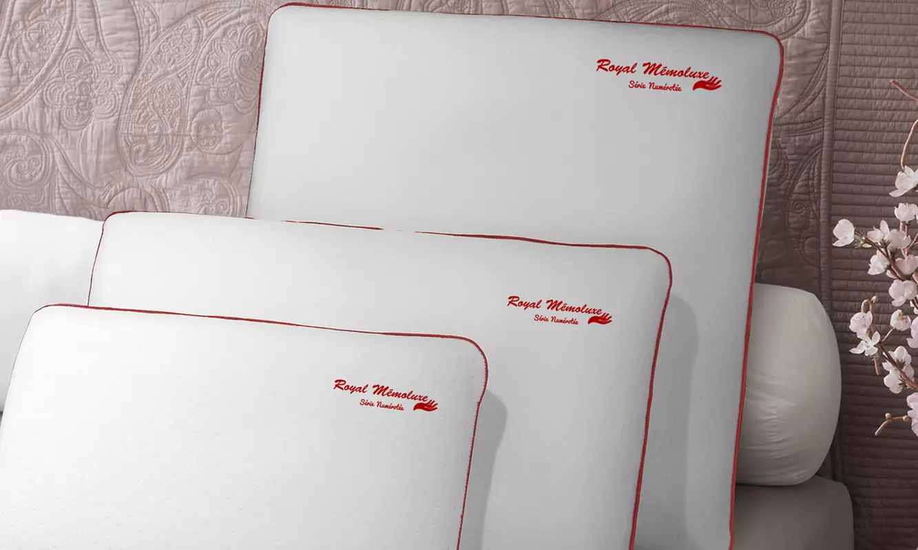 1, 2 ou 4 oreillers "Royal Mémoluxe" mémoire de forme, housse lavable, Sampur - Primary Image