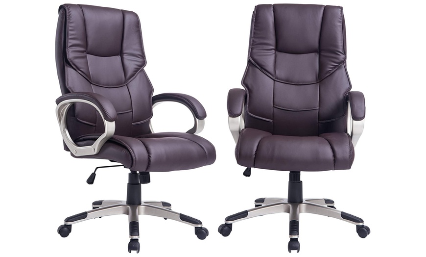 Image 4: HomCom Adjustable Office Chair