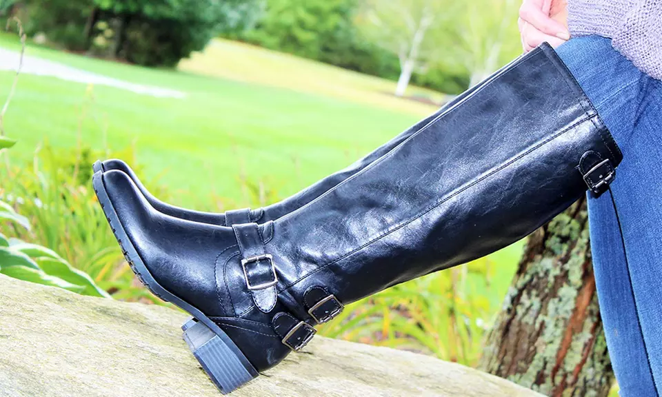 Intaglia Women's Valencia Extra-Wide Calf Riding Boots - Wide Widths Available - Primary Image