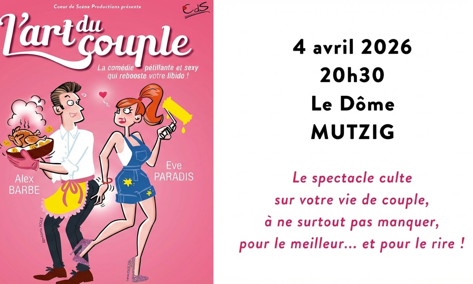 "L'art du couple" - le 4 avril 2026 au Dôme de Mutzig