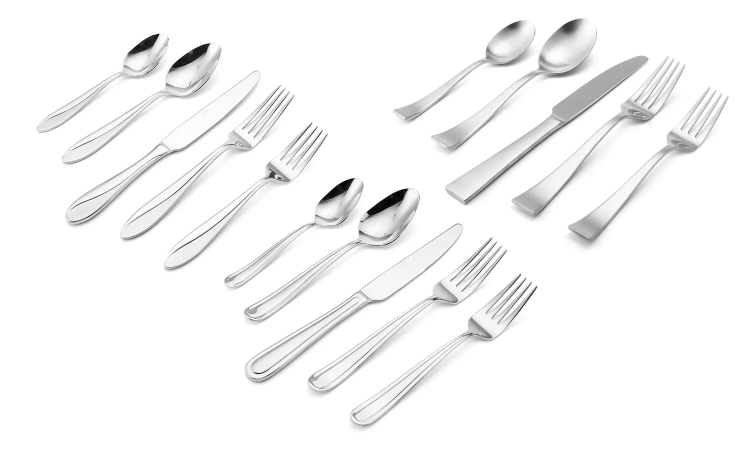 Mikasa Stainless Steel Flatware Set. Multiple Styles Available (60-Piece, Service for 12) - Primary Image