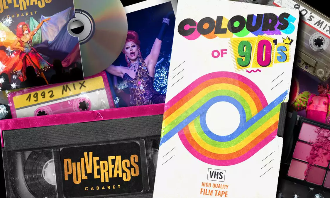 Bestplatzticket für Varieté Show „Colours of 90's” von Juni bis Sept. im Pulverfass Cabaret (bis zu 35% sparen) - Primary Image