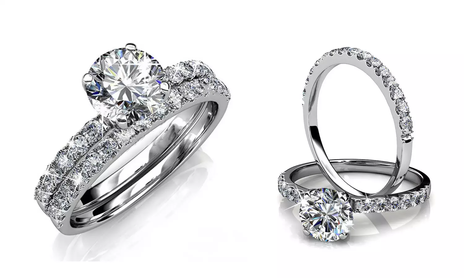 Bague Diamond Gioielli Firenze ornée de cristaux Swarovski® - Primary Image