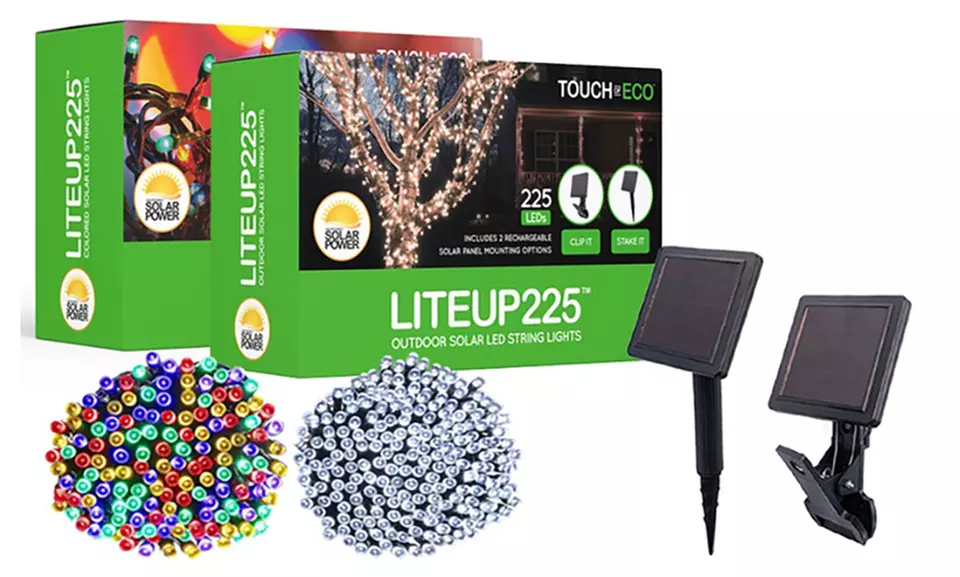 225LED Solar Powered String Lights. Multiple Colors and Quantities Available. - Primary Image