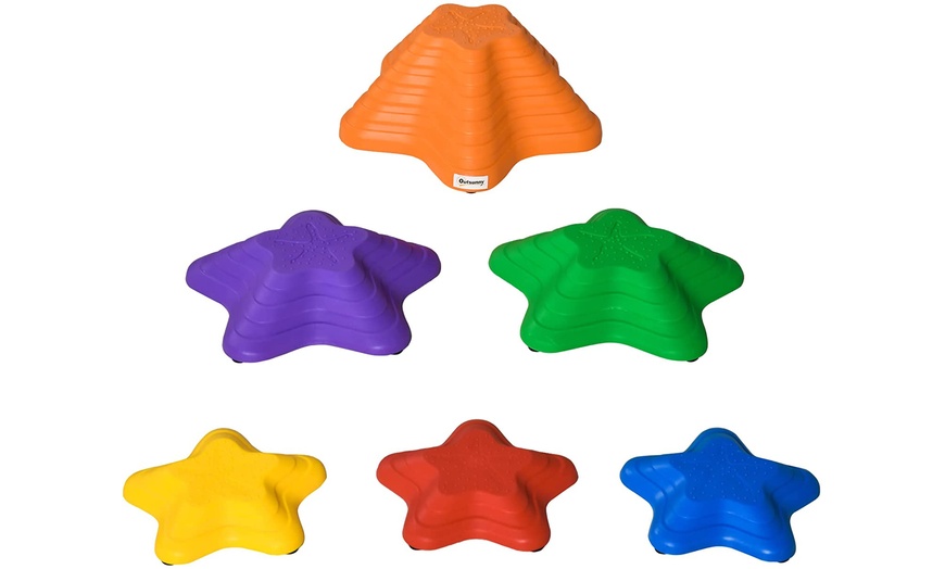 Image 8: 6- or 11-Piece Outsunny Kids' Balance Stepping Stones Playground