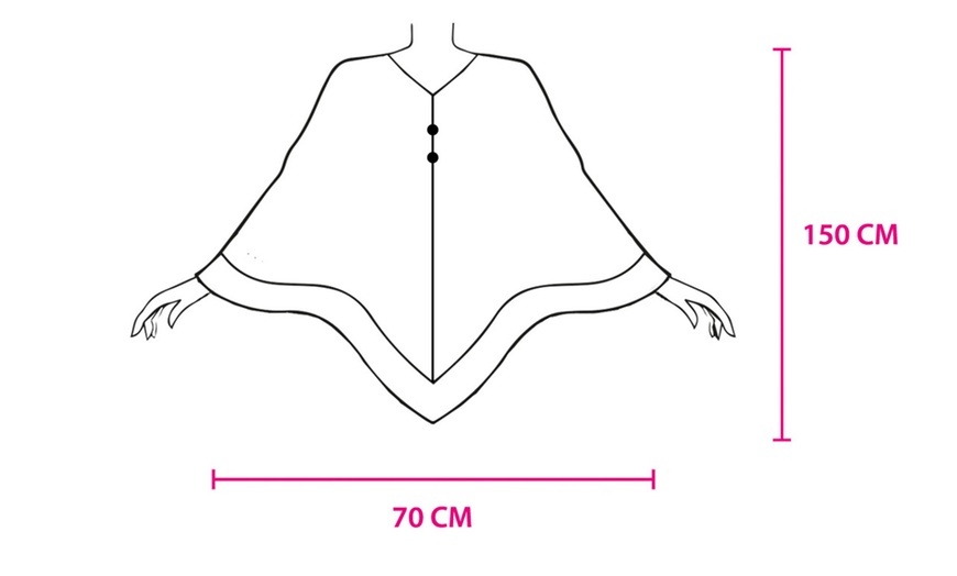 Image 3: Felpa con cappuccio, mantella e poncho in flanella