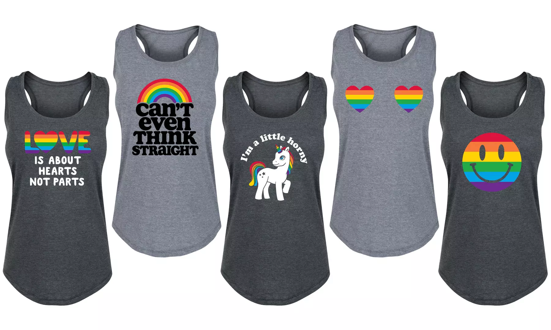 Women's LGBT Rainbow Pride Tanks. Plus Sizes Available. - Primary Image