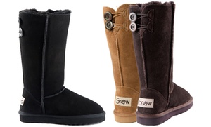 Tall Button Sheepskin Boots