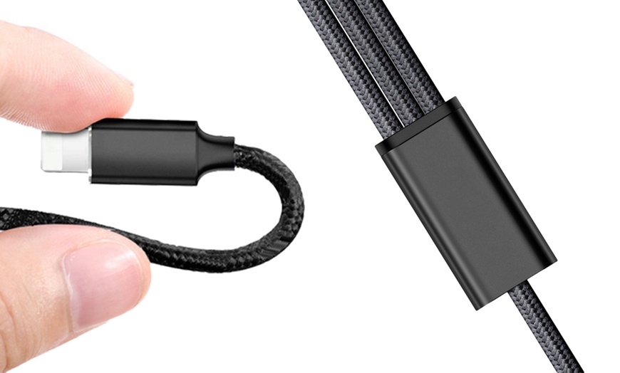 Image 3: Cable USB a tipo C, Lightning y micro USB