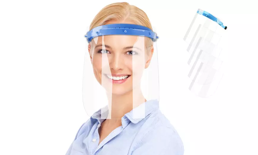 Image 2: 5x oder 10x transparenter Visier-Gesichtsschutz