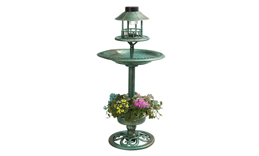 Image 5: Bird Bath Feeder and Solar Light