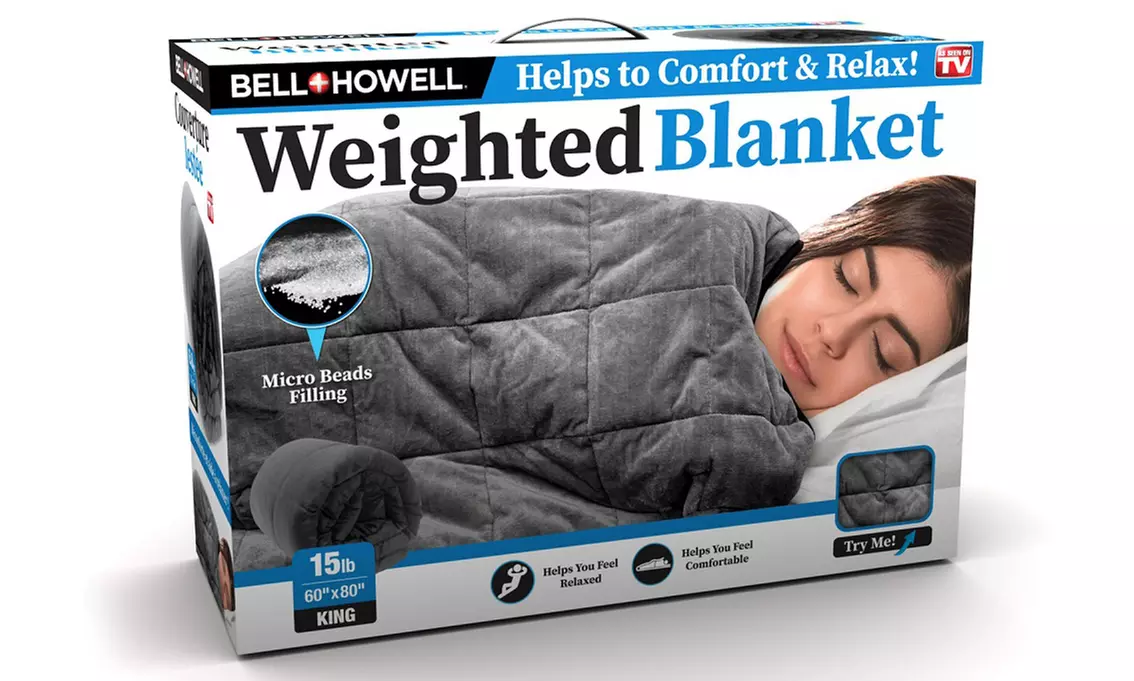 As Seen On TV, Bell + Howell Quilted Plush Pleasure Pedic Weighted Blanket - Second Medium