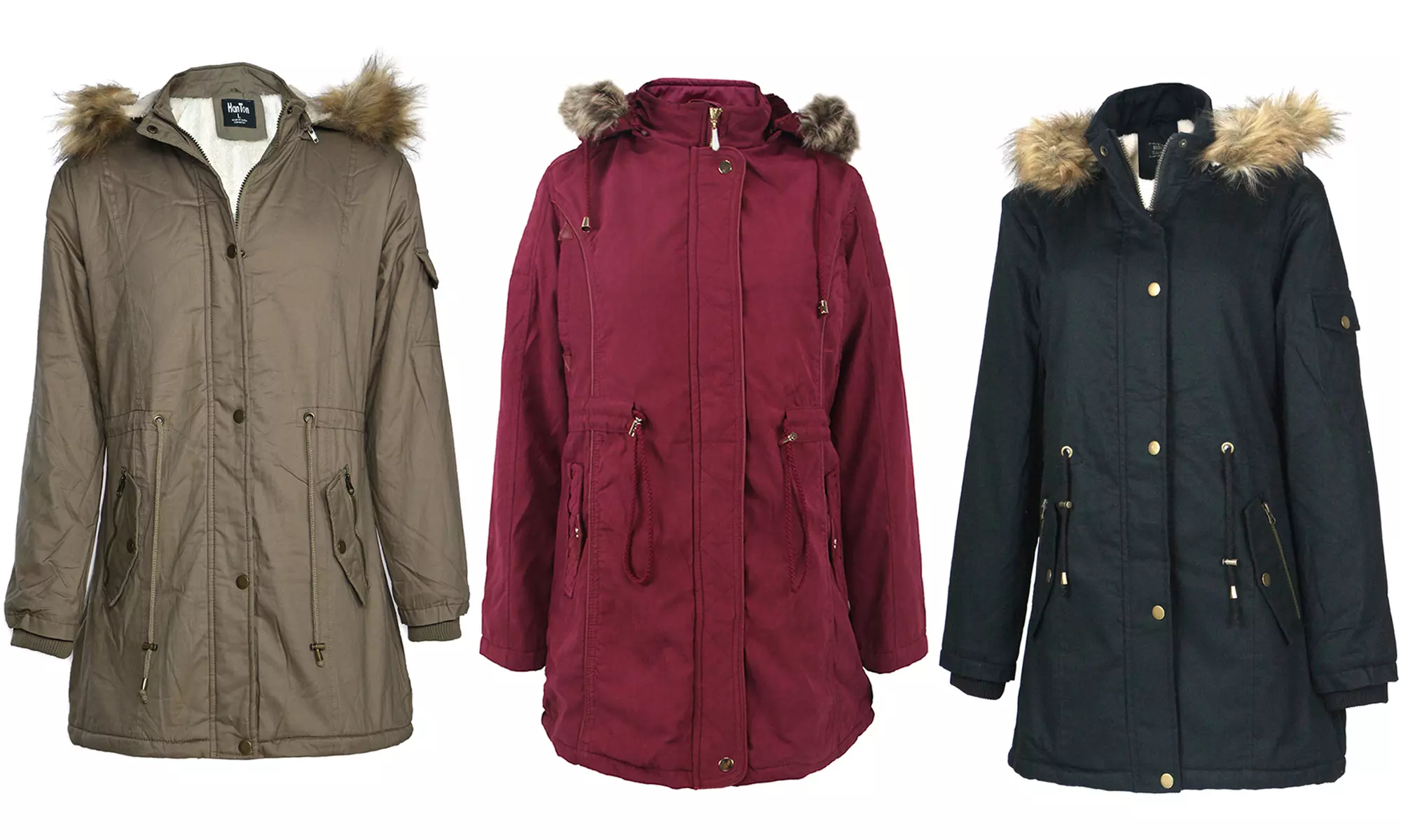 LeeHanTon Women's Sherpa-Lined Military Anorak - Primary Image