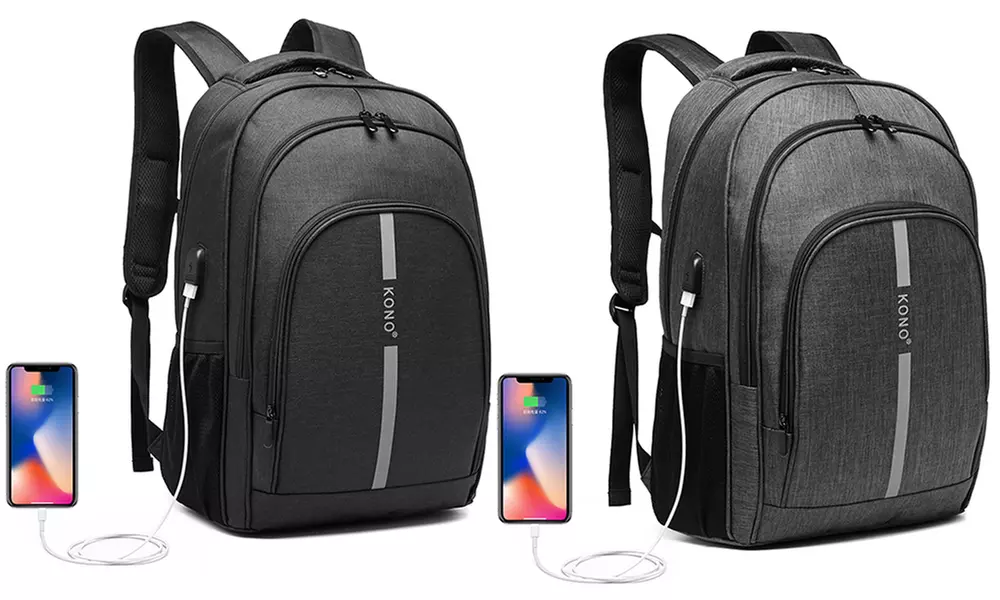 Zaino Kono con porta di ricarica USB, disponibile in 2 colori - Primary Image