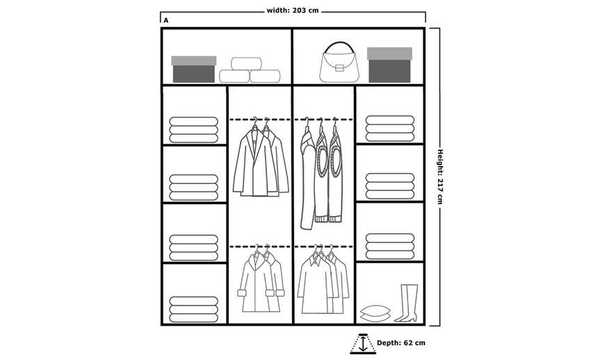 Image 30: Roni Sliding Mirror Door Wardrobe