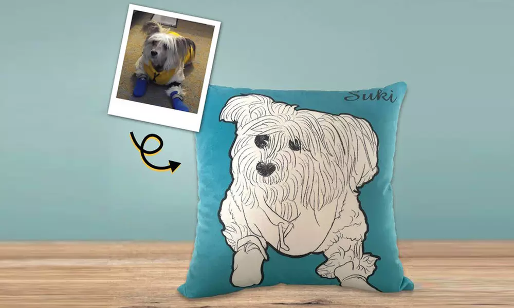 Kissen mit Haustier-Illustration