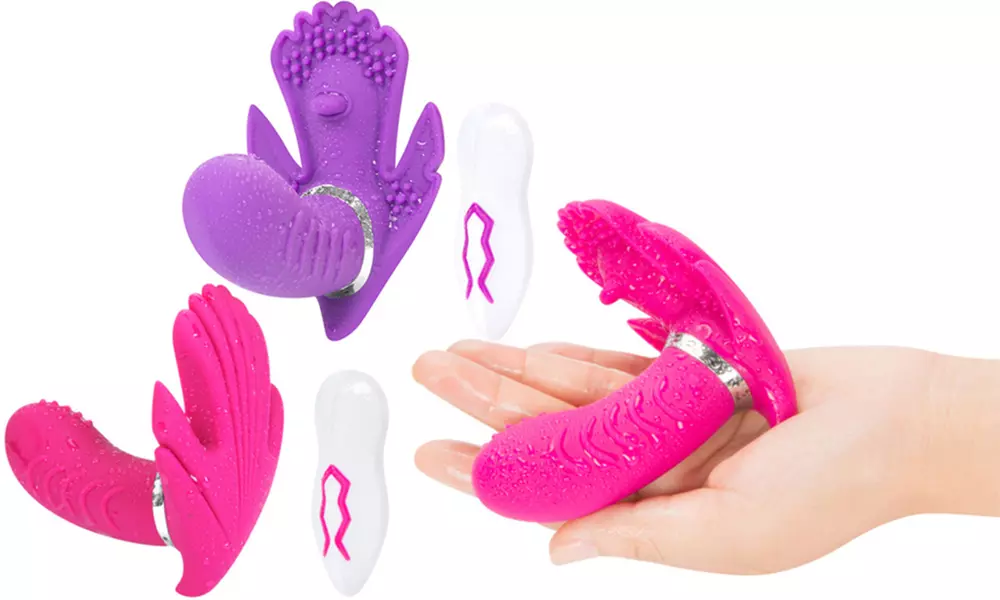 20-Speed Wearable Butterfly Dildo Vibrator - Primary Image