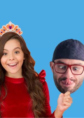 head cutout on stick