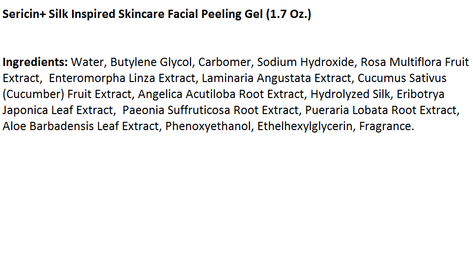 Sericin Facial Peeling hotsell Gel (Silk Inspired Skincare)