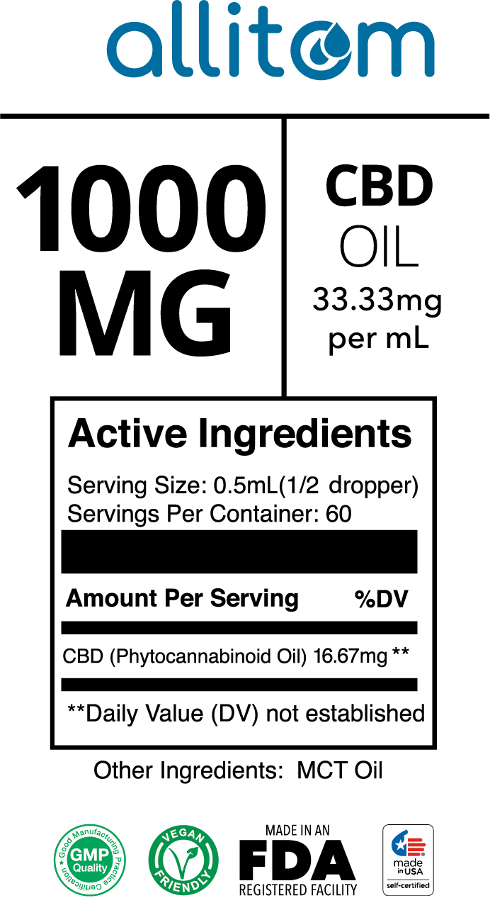 allitom Full Spectrum CBD Oil - 30mL