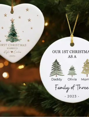 personalized christmas ornaments