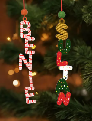 Personalized christmas ornaments