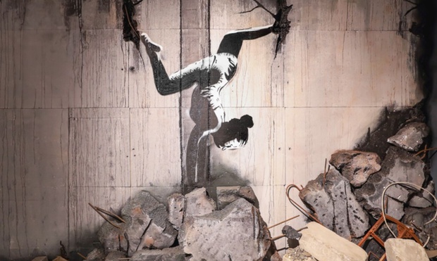 Zweiter Werbebanner House of Banksy Ausstellung