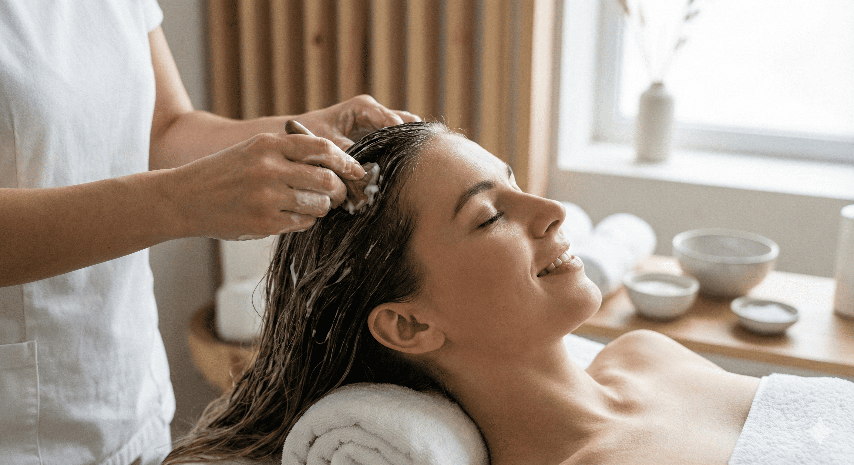 illustration head spa (Gemini)