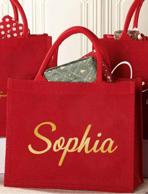 custom santa gift bag