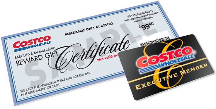 Costco Executive Rewards Certificate