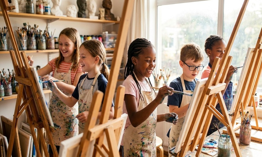 Image 8: 1 month of art classes for kids and adults: 4 classes a month