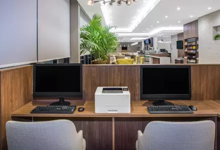Business center and meeting rooms