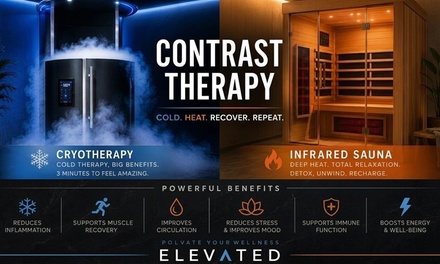 One Contrast Therapy: Cryotherapy + Sauna Session - Elevated Studio