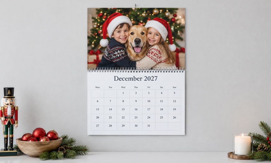 Image 3: Personalize a photo wall calendar of memories to jazz up your home!
